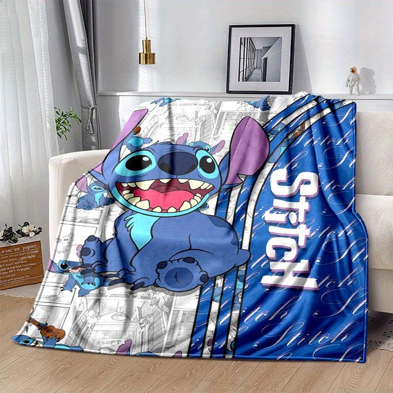 1pc. Stitch Cartoon Print Blanket, Cute Home Office Outdoor Gift for Kids Adults