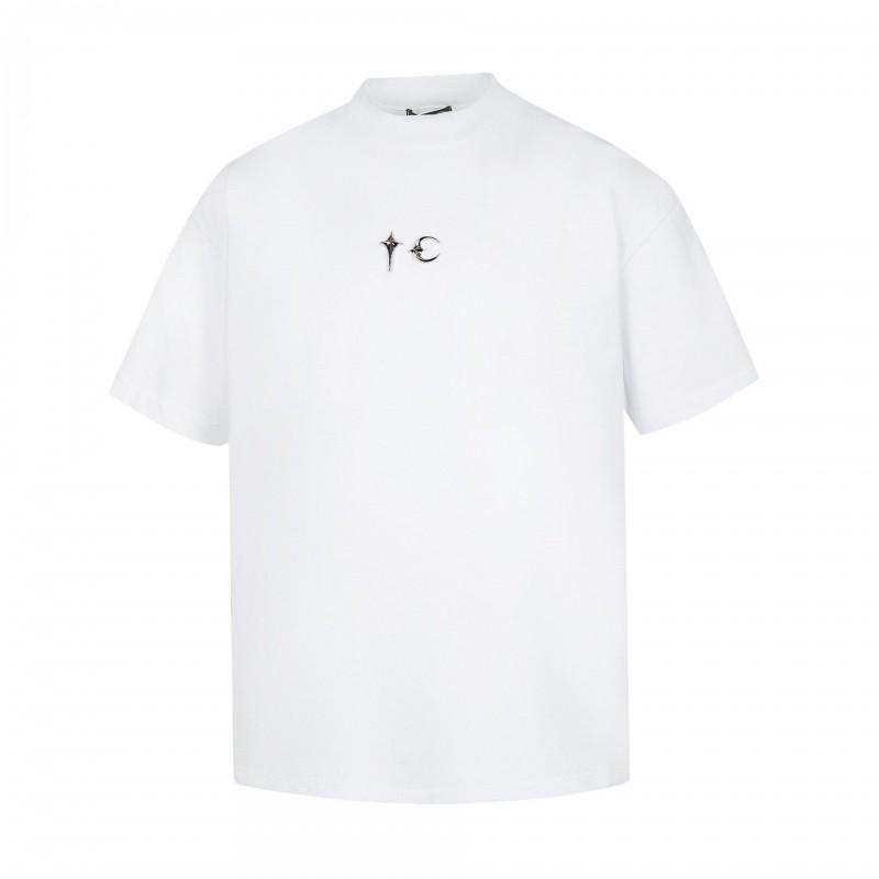 Mens Streetwear Graphic Print Cotton Tee Loose Fit Short Sleeve Casual T-Shirt Youth