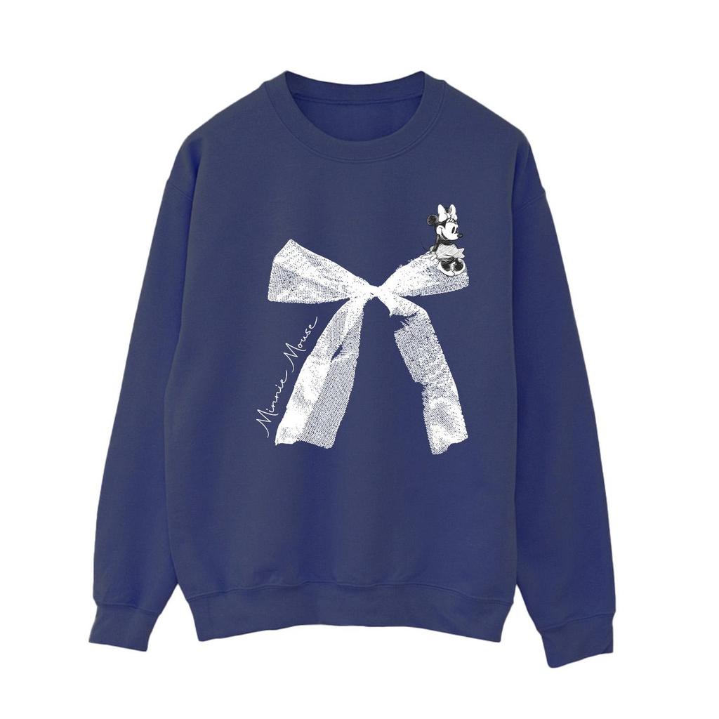 Disney Womens/Ladies Minnie Mouse Bow Sweatshirt