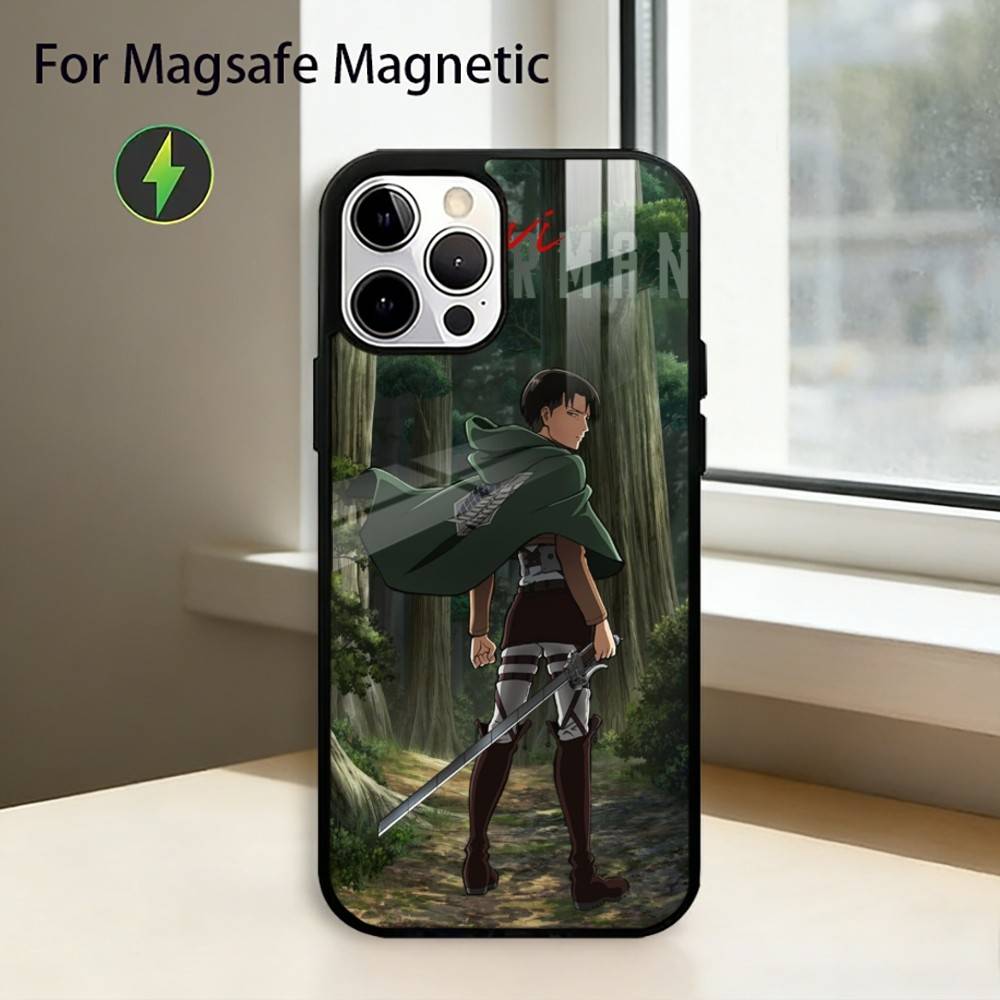 Чехол для телефона Атака Титанов Для iPhone 17, 16, 15, 14, 13, 12, 11 Plus, Pro Магнитный с Magsafe Беспроводная Зарядка