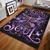 1PC Purple Dream Dragonfly Pattern for Carpet Living Room Bedroom Bedside Floor Mat Home Decor Large Size Room Area Rug