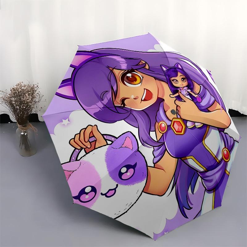 Catgirl, Kitten Automatic Opening and Closing, 8 rib Structure Portable Umbrella, Suitable for Men and Women in All Seasons  Perfect Gift fo