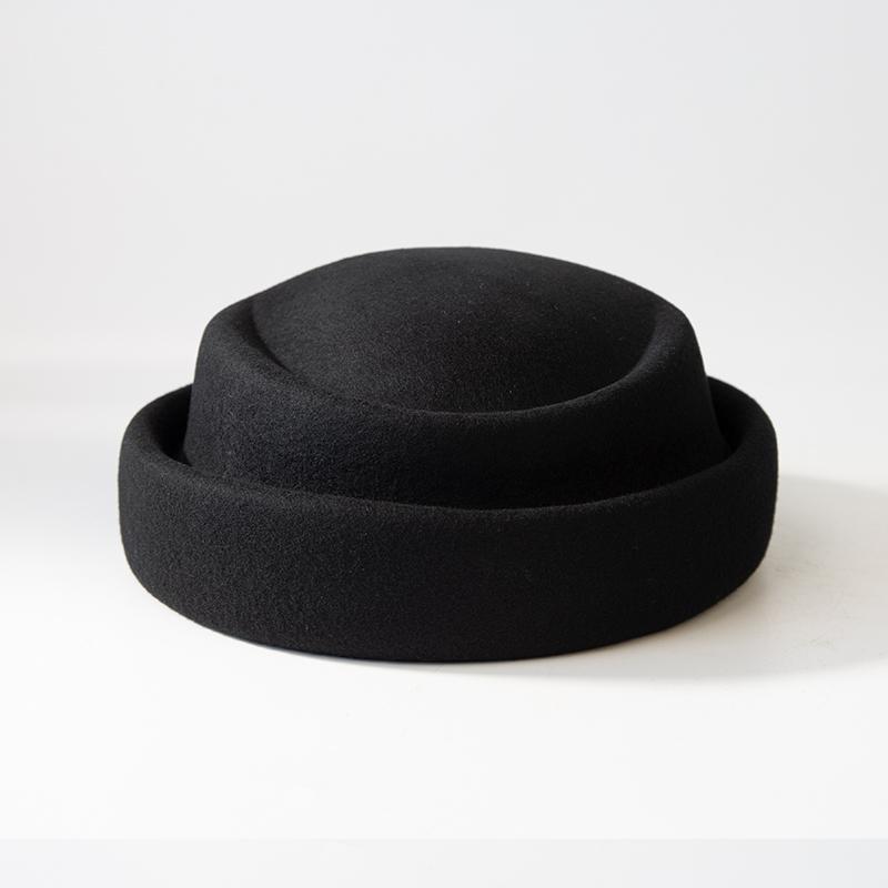Новый 100% шерстяной берет женская зимняя шляпа фетровая федора fascinator шляпы свадебная вечеринка пилотка стюардесса церковная шляпа элегантная кепка женская