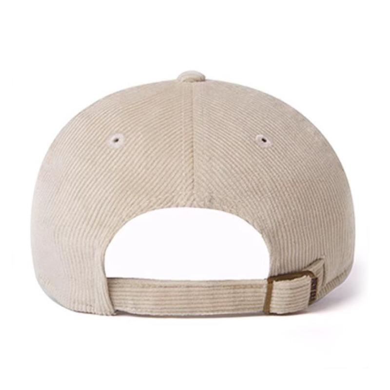 New Era New Yihua autumn and winter MLB retro corduroy NY soft top curved brim baseball cap men and women same style couple model beige 14172654