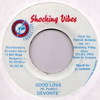 7-дюймовая пластинка DEVONTE - Good Love NONE Shocking Vibes Ямайка Регги, Ска и Даб Б/у