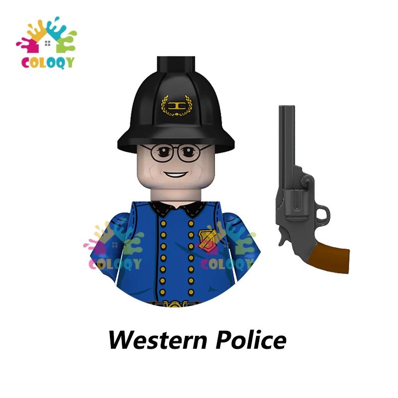 Детский конструктор «Американский ковбой», 4 стороны, с напечатанными миниатюрными фигурками. Игрушки для детей, подарки на день рождения.