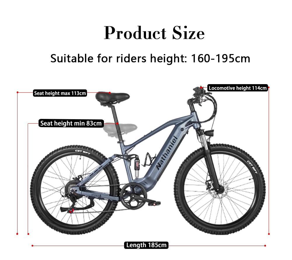 Электровелосипед Nathaniel SYR03 27,5 48V1000W электрический велосипед 45 Ач большая емкость съемный литиевый аккумулятор Ebike