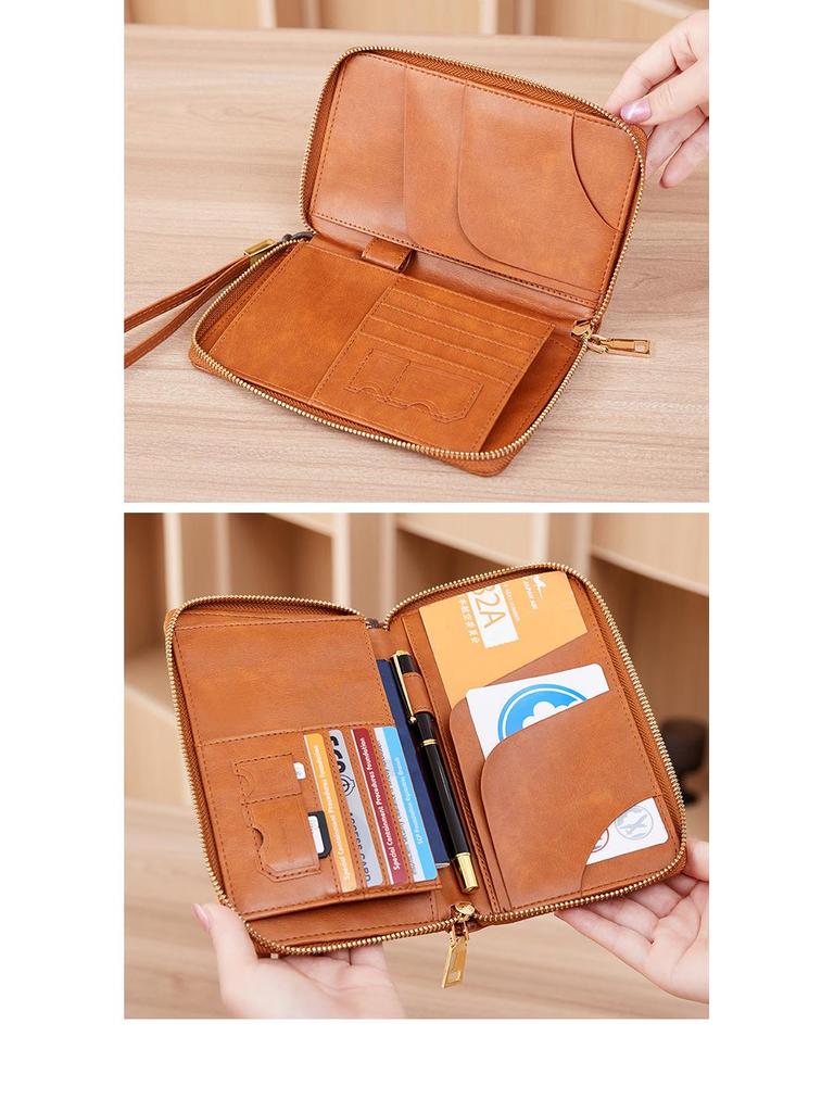 2024 Кошелек-органайзер для паспорта и документов с RFID-защитой от кражи