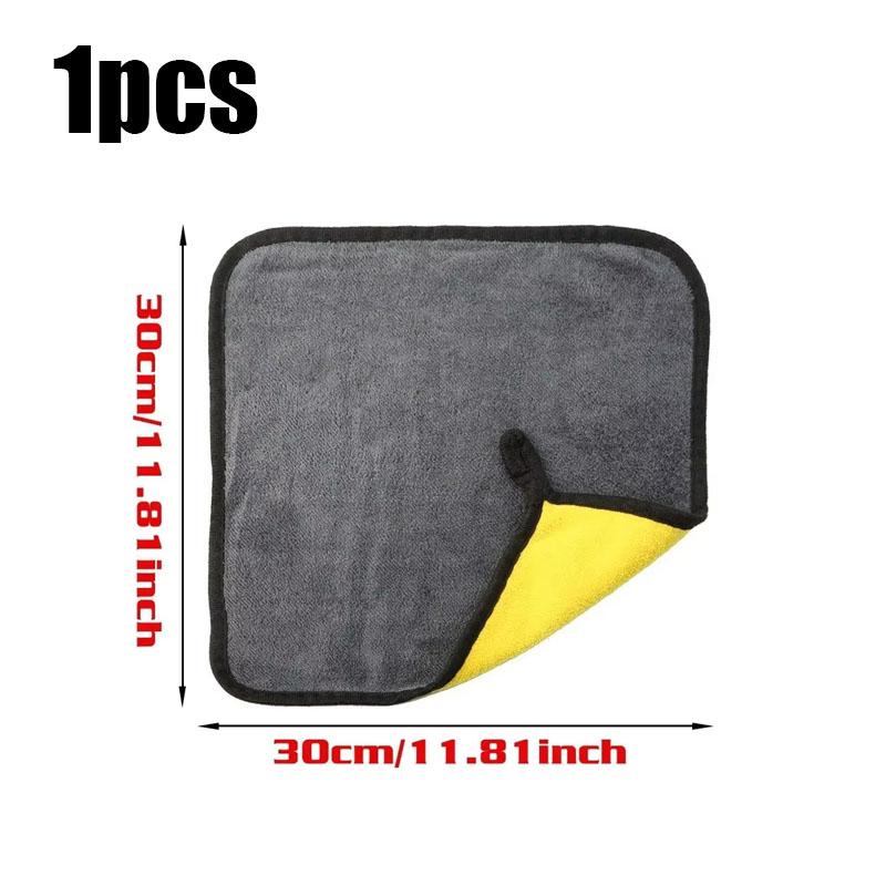 1/2/3/5/6Pcs Car Wash Microfiber Towel 30*30/40/60cm Car Cleaning Drying Cloth Care Cloth Car Wash Thickened Towel