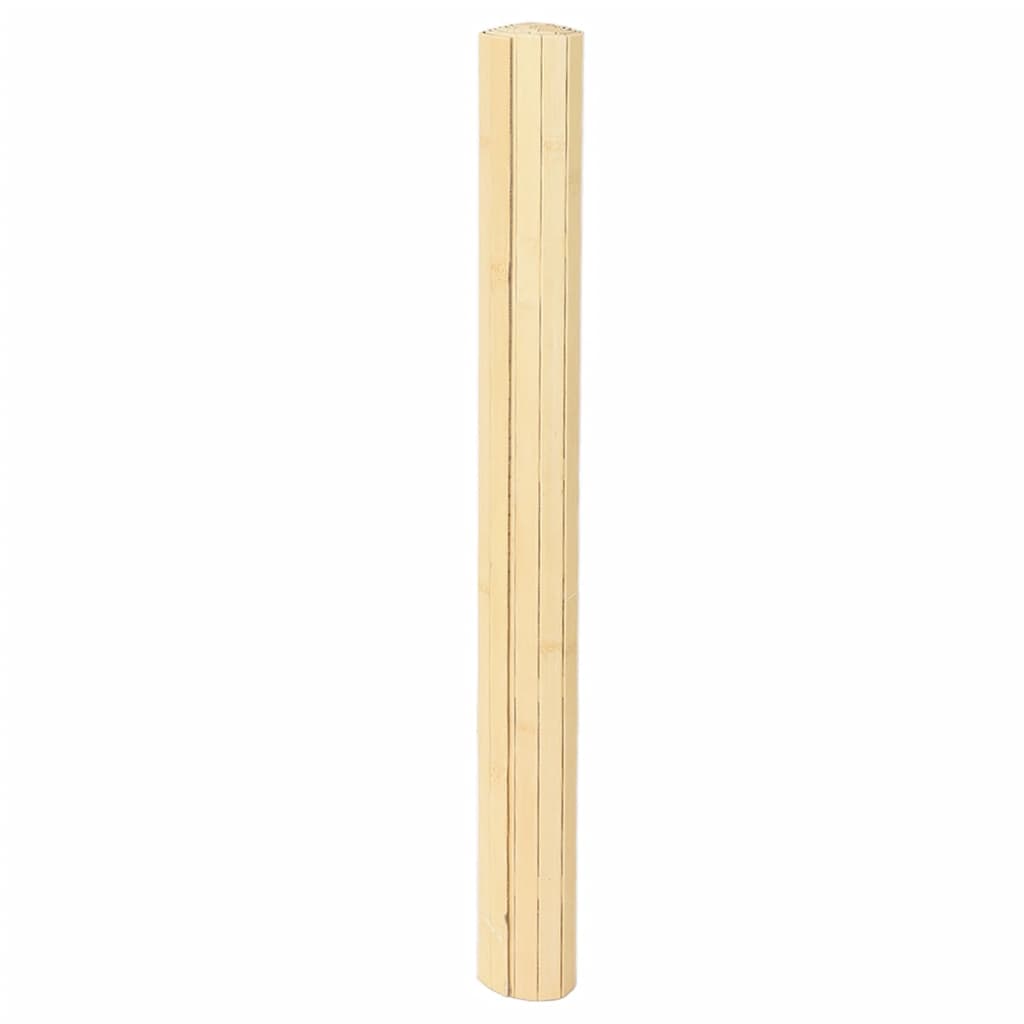 Rectangular Rug Light Natural Bamboo 80 x 300 cm