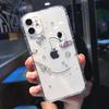 Забавный Мультяшный Чехол Астронавт для Телефона iPhone 16 15 14 13 12 11 Pro Max Mini X XS XR 7 8 Plus Ударопрочный Прозрачный Мягкий Чехол