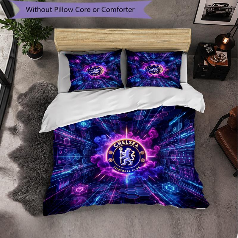 Набор постельного белья Chelsea FC, 3 предмета, мягкая микрофибра, пододеяльник с наволочками для спальни