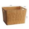 Wicker Storage Basket with Handles Woven Rectangular Decorative