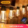 LED Solar String Lights IP44 Waterproof Outdoor Christmas Decoration Light Bulbs for Patio Gazebo Porch Camping