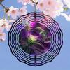 Diligent Hummingbird 2D Wind Spinner Metal Hanging Rotating Ornament for Indoor Outdoor Garden Decor No Power Required Easy to Install