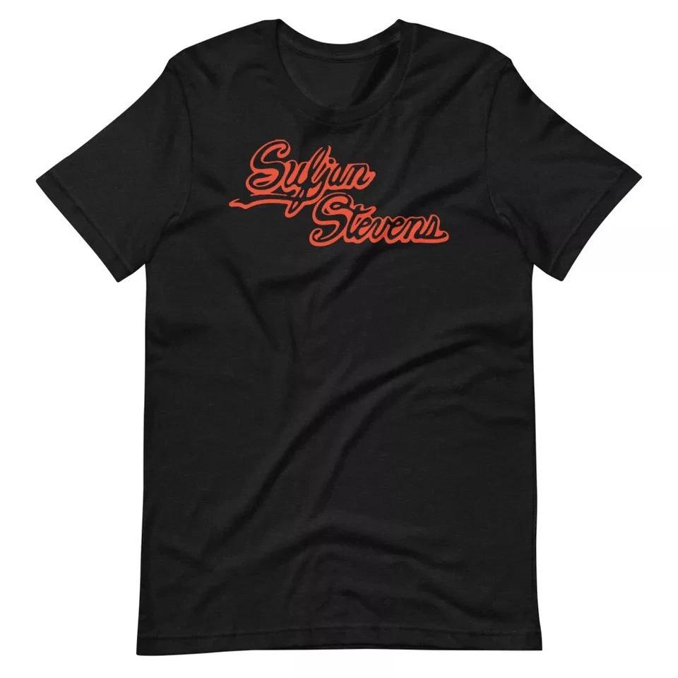 SUFJAN STEVENS Script Poster Convert Vinyl Retro Style Short-Sleeve T-Shirt