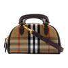 Burberry Classic Logo Cuffed Handle Cotton Mini Crossbody Tote Bag Women handbags Beige 81152811