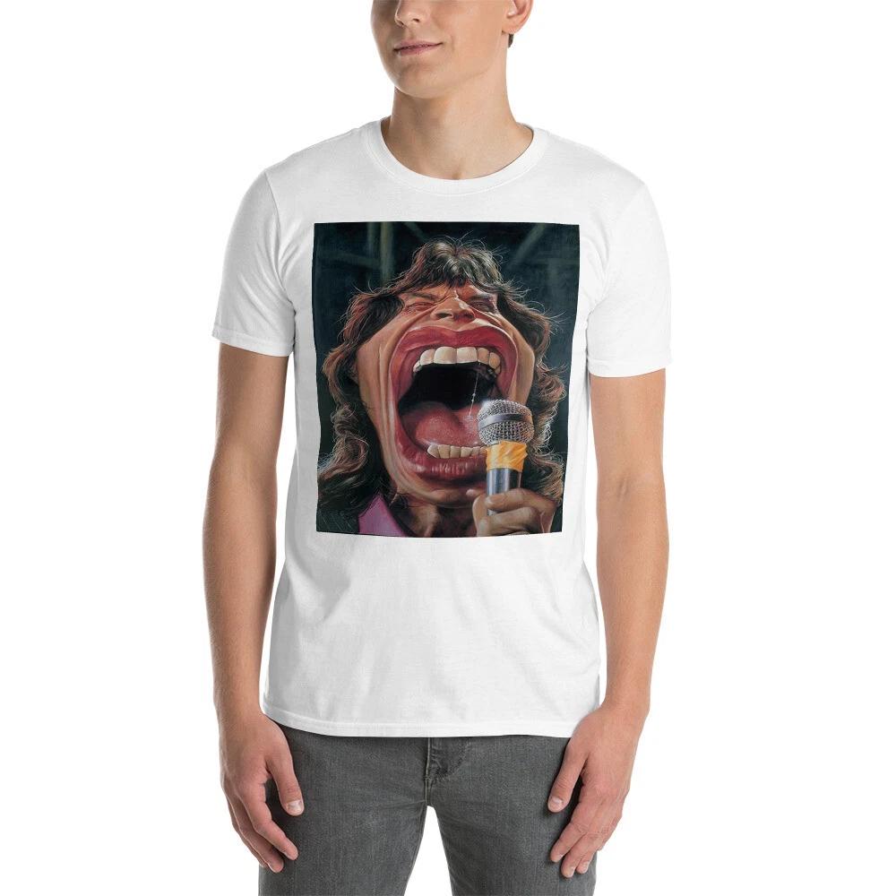 mick funny caricature great rolling st awesome Short-Sleeve Unisex T-Shirt