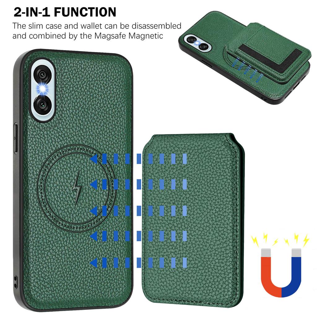 Magsafe 2 In 1 Detachable Sony Wallet Case with Card Holder Magnetic Kickstand PU Leather Flip Cover For Sony Xperia 1 VI/Sony Xperia 10 VI