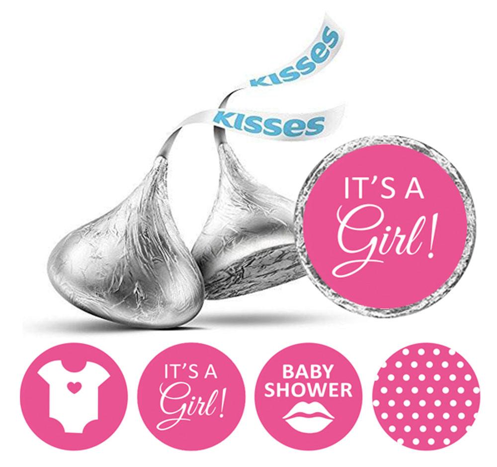 Сувенир Darling Souvenir arling 190 шт. Наклейки It's A Girl Поцелуи Праздничный подарок Конфеты