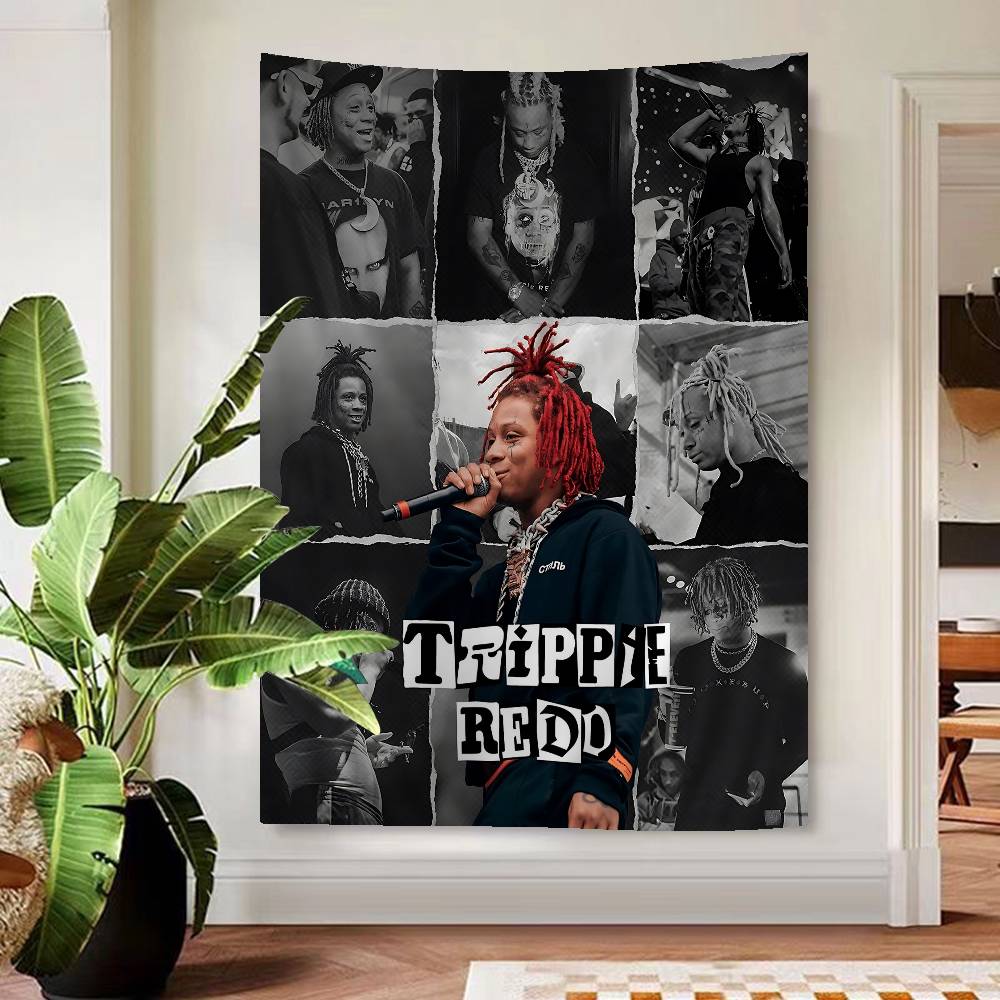 Trippie Рэпер Певец Redd Красочный Гобелен Настенный Бохо Настенные Гобелены Мандала Настенный Полотна