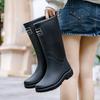New Waterproof Medium and High Tube Women's Fashion Rain Boots Women's Outer Wear Thickened Non-slip Water Shoes Women