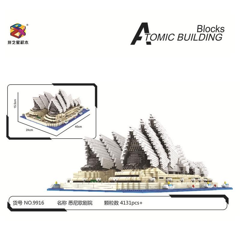 Pzx Mini Blocks World Architecture  Sydney Opera House Big Ben Building Bricks Juguetes For Boy Toys Girl Gift Christmas