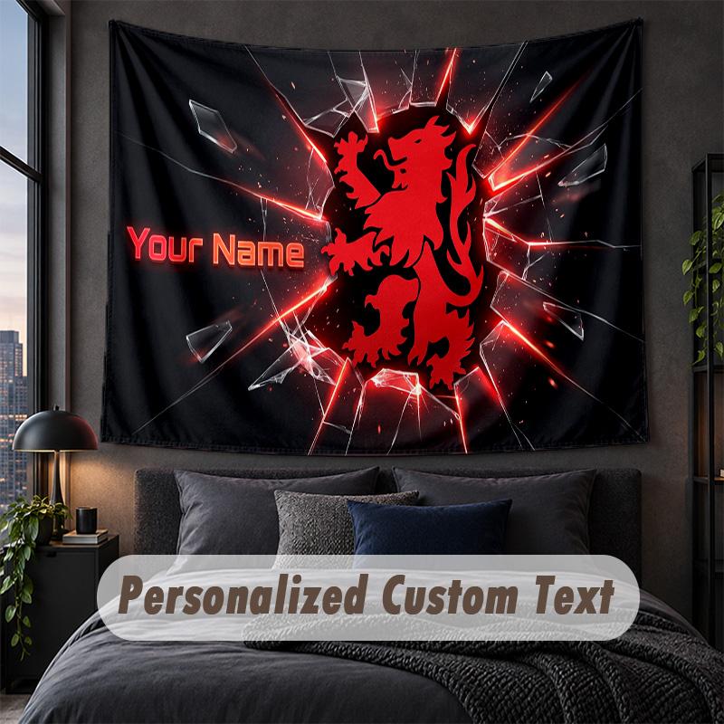 Custom Name Text Tapestry,Middlesbrough FC Decorative Wall Hanging, Background Tapestry For Home Bedroom