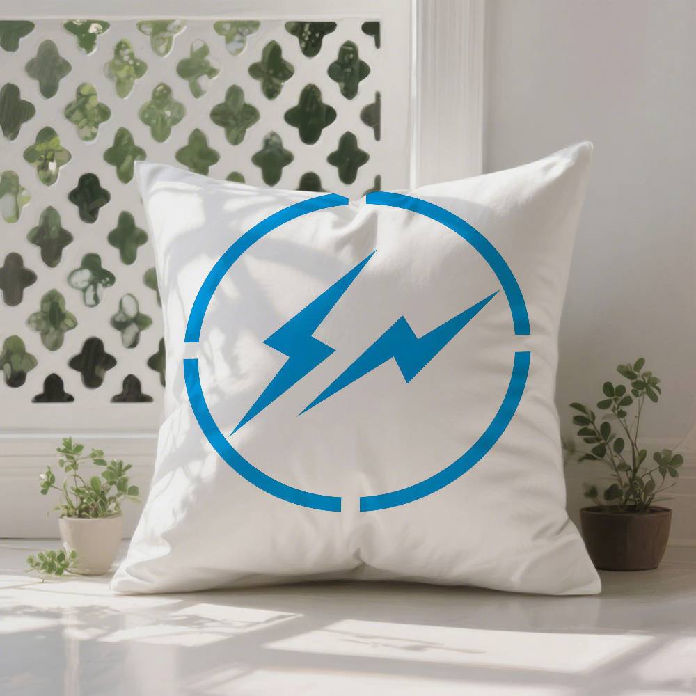 Lightning FFragment DDesign Pillow Case Antidustmite Pillowcase Invisible Zipper Silky Short Plush Sofa Cushion Cover