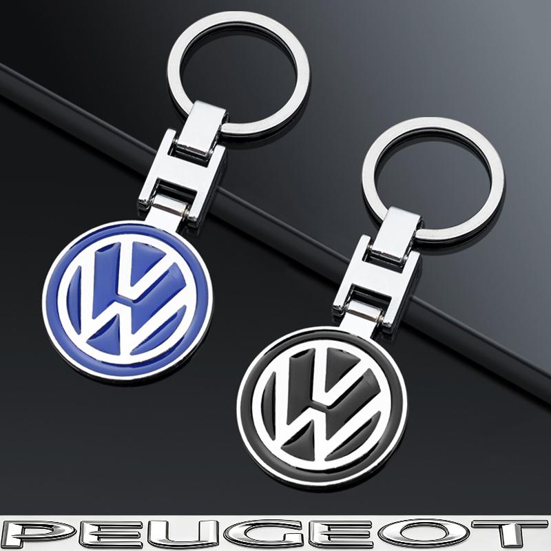 3D Metal Car Keychain Emblem Key Ring Accessories For VW Golf Tiguan T-Roc Polo Passat ID.4 T-Cross ID.3 Taigo ID.7 Atlas Beetle Yy1