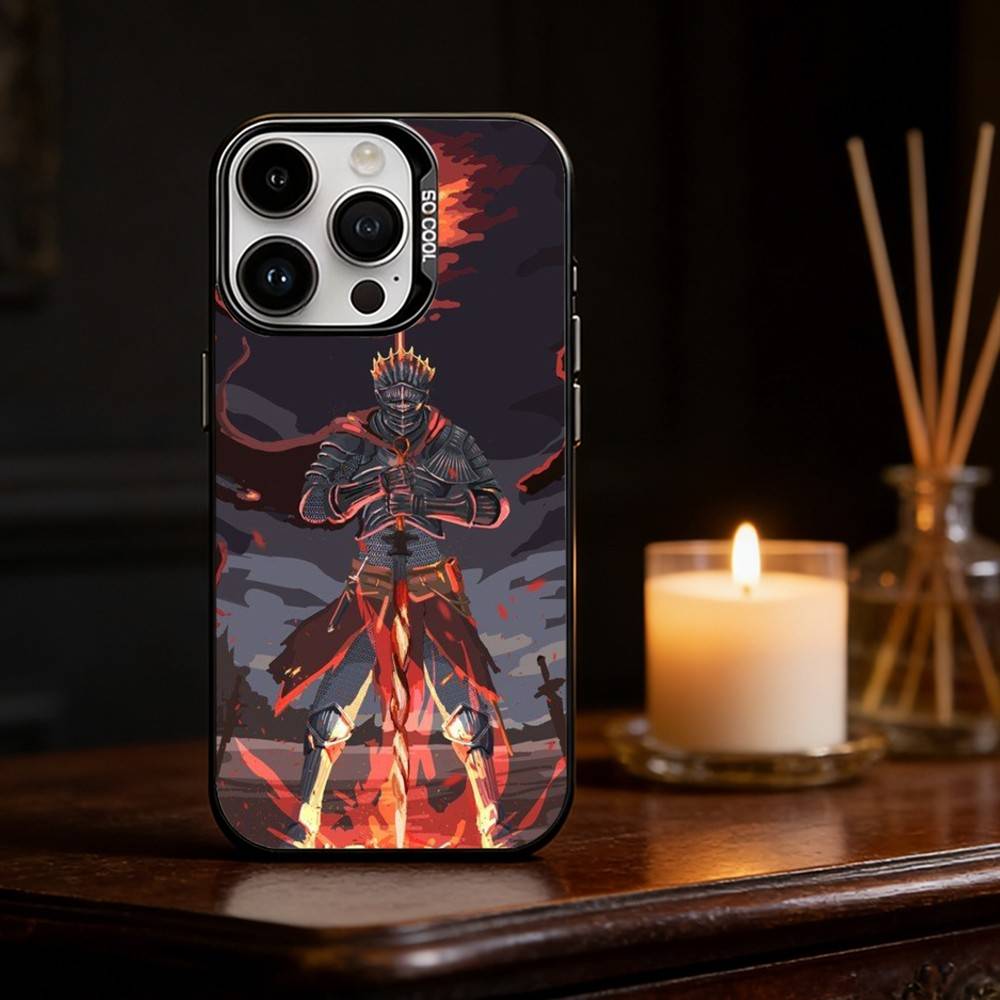 Чехол для телефона D-Dark S-Souls Game Цвет Серебристый Корпус Для IPhone 17 16 15 14 13 12 11 Pro Max Plus