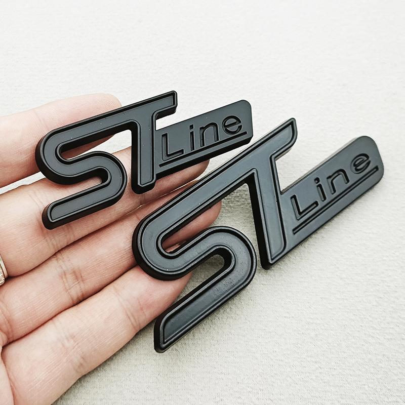BLFE6 3D Металлический Логотип Стайлинга Автомобиля STLine ST Задний Значок на Багажник Передняя Решетка Эмблема Для Ford Foucs Fiesta Mondeo Escape Внешняя Аксессуар