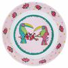 [R0637] - Pink 'Saperlipopette' Melamine Soup Plate (Toucan) - 19x5 Cm