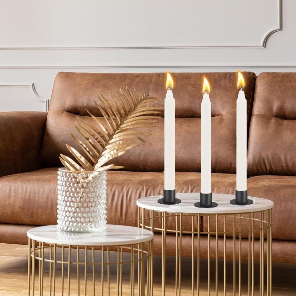 Round Candle Holders Iron Metal Candleholders Festival Candlestick Candle Stand Wedding Party