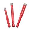 Zestaw otwornic diamentowych do gresu 3 elementy HEX 6 8 10 mm KD12645
