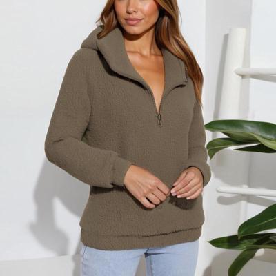 Женский модный пуловер с длинным рукавом, однотонный, повседневный, свободного кроя