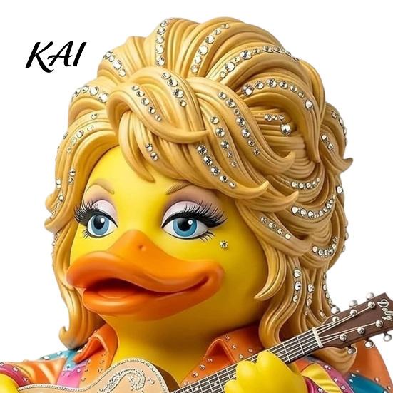 Unique Music Room Shelf Decor Parton Memorial Duck, Dolly Duck Figurine, Country Statue, Guitar-Themed Stage Attire Decorative Sculpture for