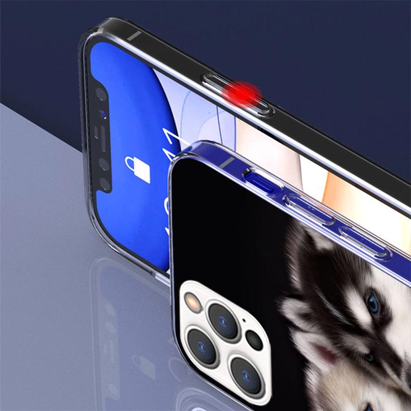 Siberian Husky Dog Phone Case For iPhone 17 Air 16 Pro Max 16E 15 + 14 Plus 11 12 13 Mini 7 8 SE Gift Print Cover Fundas 17 Air