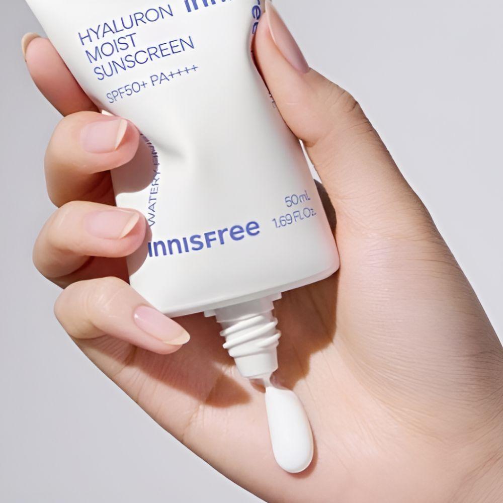 Innisfree Увлажняющий солнцезащитный крем с гиалуроновой кислотой 50 мл SPF50 PA++++ Увлажняющий Без белого налета