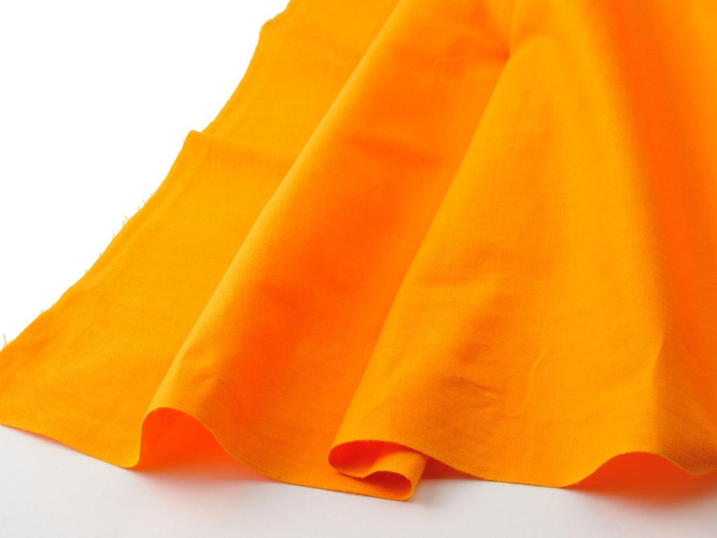 Banshu Kogei Turmeric Golden 115cm 10m X 10 Turmeric Perfect for Wrapping Kimonos Cloth, Cloth, Thick, Wide, Long, 100% Cotton, Wide, Orange, No. 61,