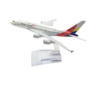 1/400 16СМ Модель самолета Airbus A380 авиакомпании Asiana Airlines Самолет Металлический литой самолет Коллекционирование Подарки