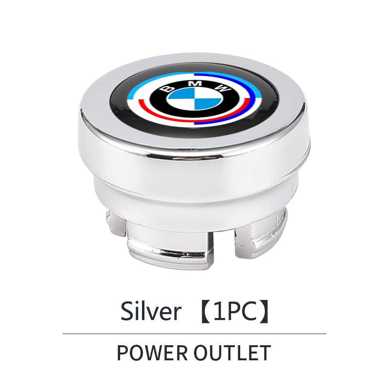 hrlcu10 Car Cigarette Lighter Cover Button Protective Case Anti Dust Cap Decoration For BMW 50th Anniversary 1 3 5 7 series E83 F16 E70
