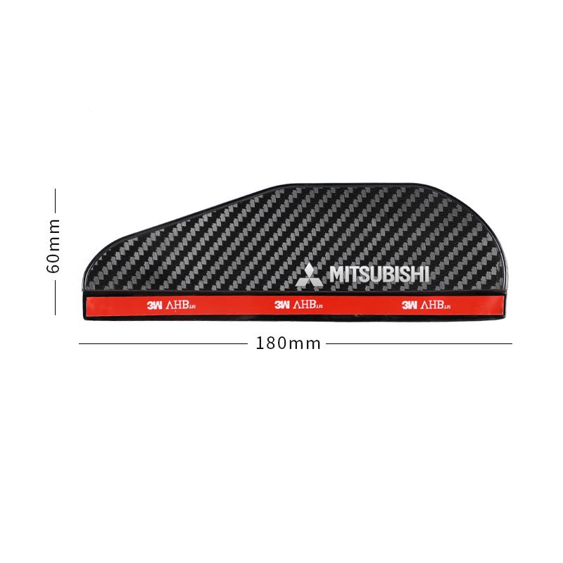 djsc4 Car Side Rear View Mirror Rain Eyebrow Visor Rain Shield Shade Cover for Mitsubishi Asx Lancer Outlander Pajero Ralliart