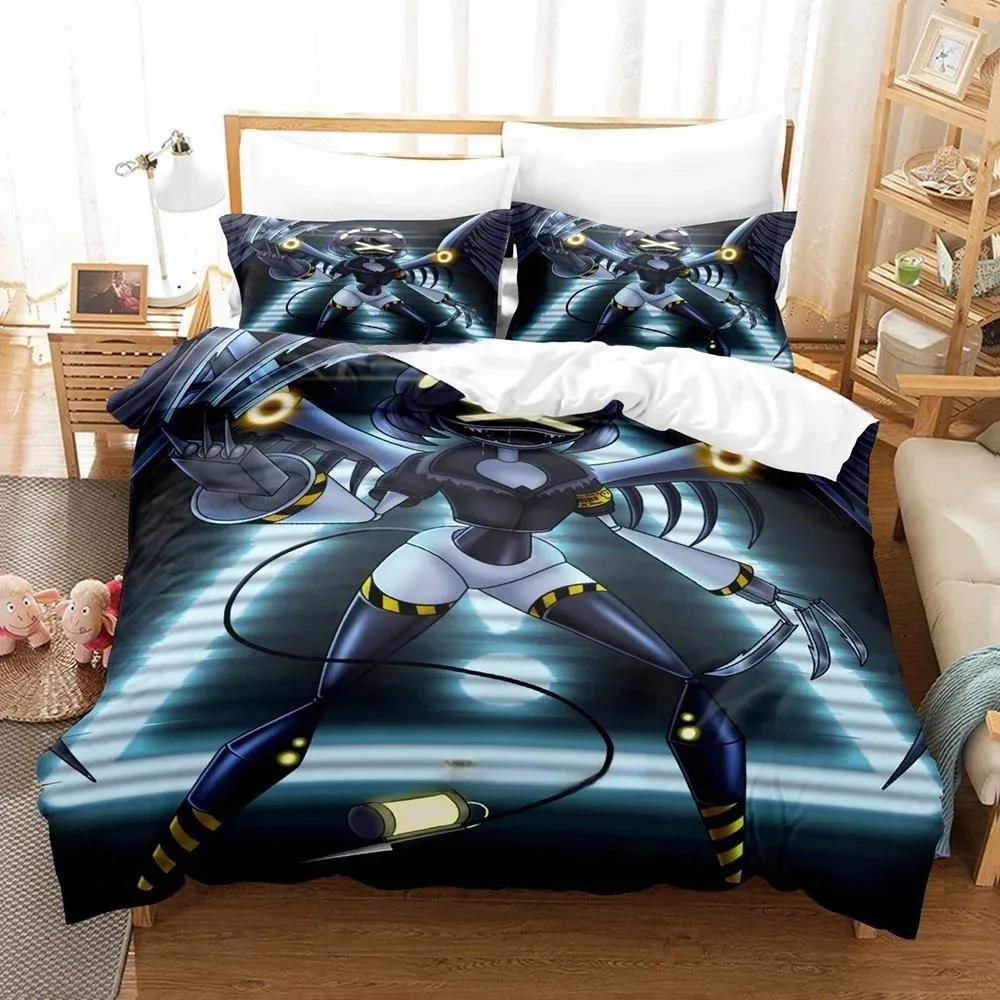 Fashion 3D Printing Anime Murder Drones Bedding Set Cartoon Three-piece Set Adult Kid Bedroom Duvet Cover Sets Home Textiles