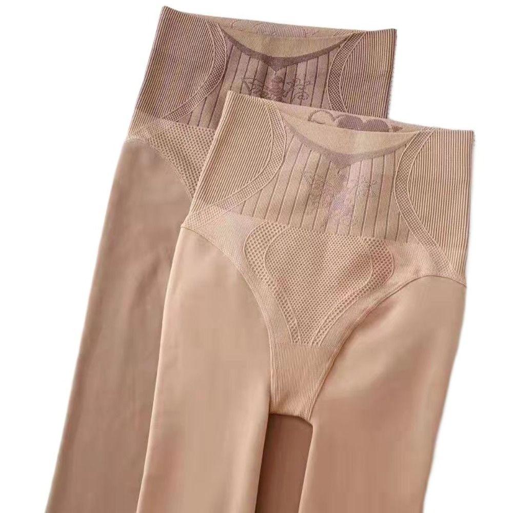 Abdominal Bare Leg Socks Solid Color Thermal Pantyhose Thin High Waist Pantyhose Girl