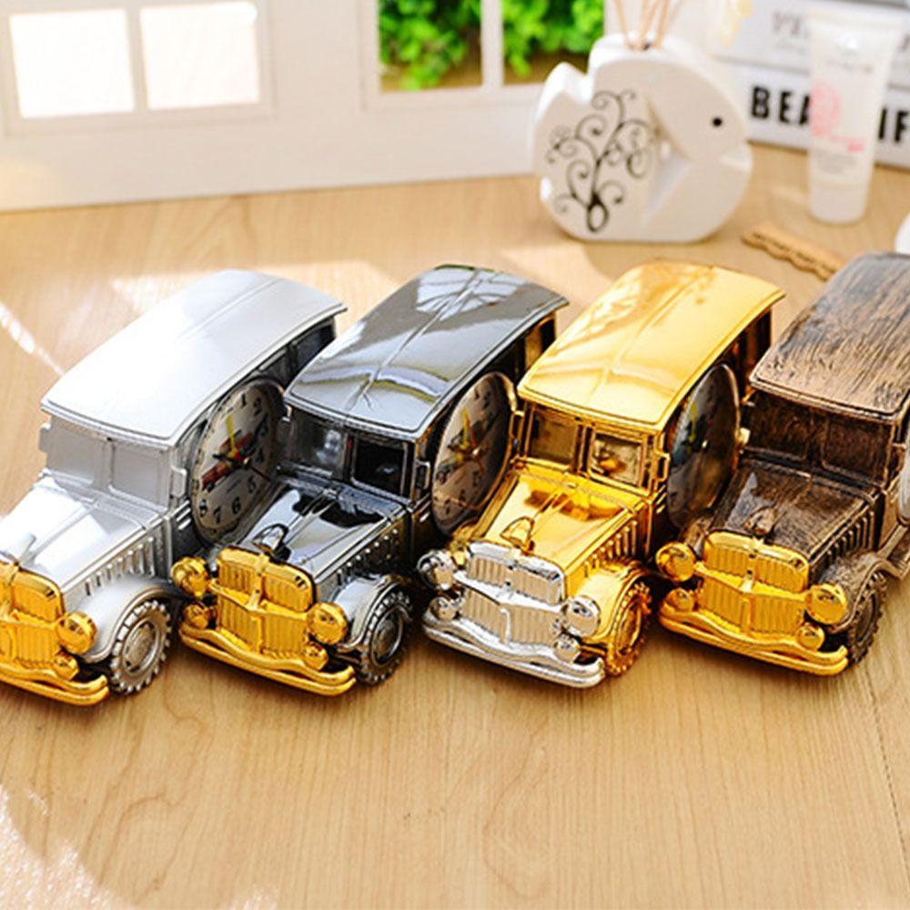 Настольные часы с цифровой указкой, антикварные часы в форме автомобиля, классический автомобильный будильник, электронный будильник