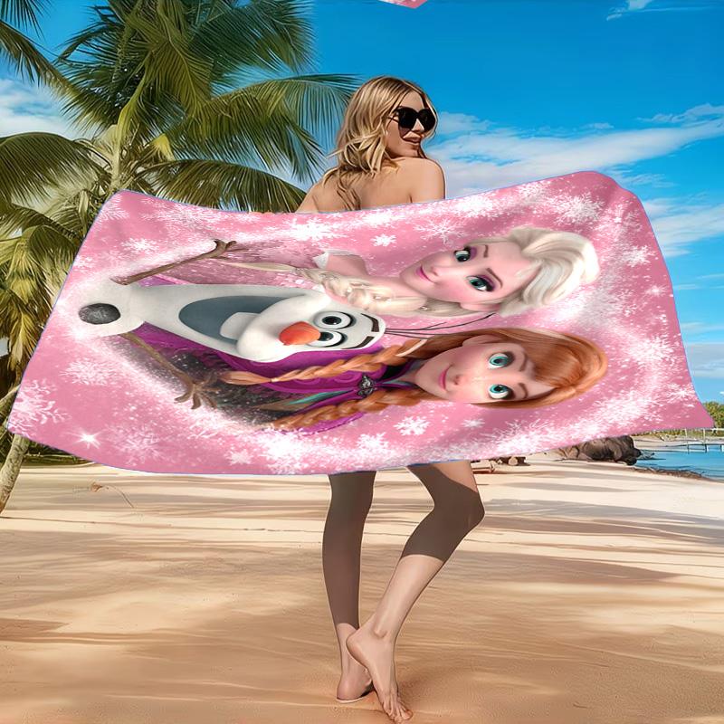 Ice Queen Artwork Printed Microfiber Beach Towel, Soft And Absorbent, Quick-Dry, Ideal for Summer Travel, Beach Essential, Swimming Pool