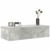 VidaXL Wall Shelf with Drawers Concrete Grey Engineered Wood 859971