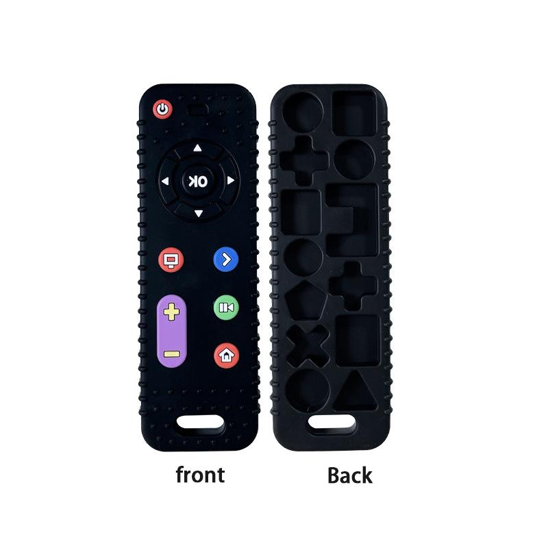 Детский прорезыватель для зубов в форме пульта дистанционного управления для телевизора, силиконовый прорезыватель для зубов, детская сенсорная образовательная игрушка