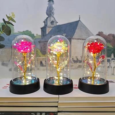 Вечная роза, светодиодная фольга, цветок, подарок на день святого валентина, украшение для свадебной вечеринки, искусственные розы, рождественские украшения